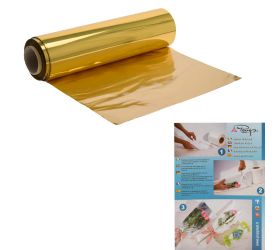 Super cena sáčok rolka 100mx0,50 tunel kvety tran/zlatá  0,50x100 m