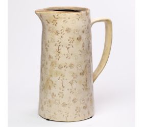 Džbán keramika vzor kvety hnedé 20,5x13,5x25,5cm super cena