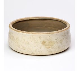 Obal kruh keramika vzor kvety hnedé 21,5x21,5x8cm super cena