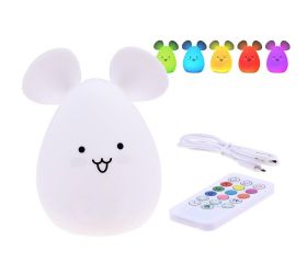 Lampa myš silikonová led + dialkové ovládáni