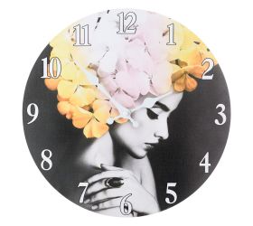 Hodiny nástenné mdf 34x3,5x34cm ha1685