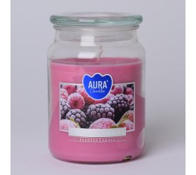 Voň.v skle s vrchn.mraz.jahody 500gr/snd99-314/ 15cm