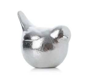 Vtáčik strieborný keramika 8*5,3*7,2cm