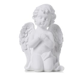 Anjel kľačiaci biely poly 18,5*13,5*27,5cm