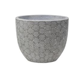 J120 kvetináč + miska jasmin antik biela 44x36cm xl