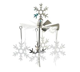 Svietnik anjel chime snowflakes