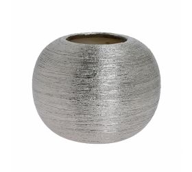 Obal keramika 18x18x14cm strieborný