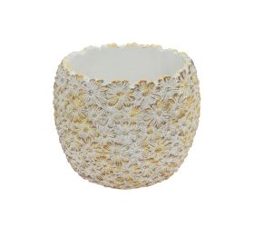 Obal kvietky keramika 15.5*15.5*13.5 biely