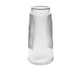 Váza sklo číra  d14h28cm