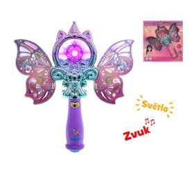 Palička kúzelná víla 21cm na batérie so svetlom, zvukom
