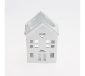 Aromalampa domček porcelán 9x7x12cm biela
