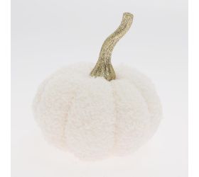 Tekvica biela textil 12*12*9,5cm