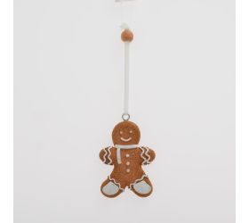 Záves perníček chlapec hne/bie poly 4,5*6*0,7cm