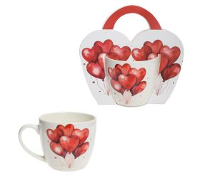 Šálka 460ml balóny srdce