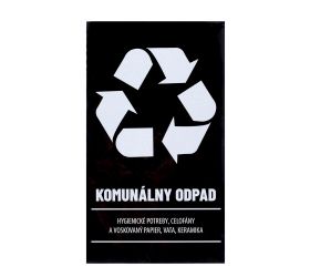 Samolepka na koše na separovaný odpad