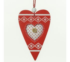 Záves srdce vzor s/2