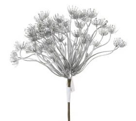 Zápich vian.tráva lakov.striebro 19cm