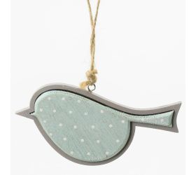 Záv.vtáčik farba/bodky 12,5x7,5x1,2 cm