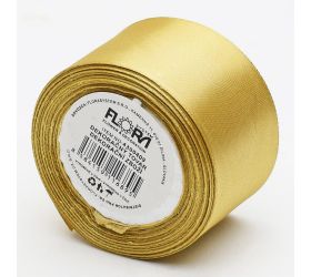 Satén stuha 38mm/10m zlatá farba 104