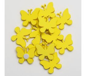 Motýľ nalep. s/12 3,5cm žl