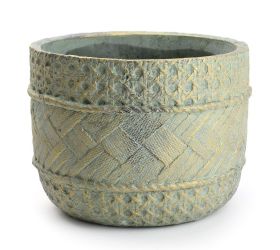 Obal cement  zeleno zl.d17.5*h14cm