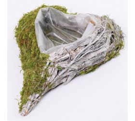 Obal srdce mach bielozelený 27x32x7cm