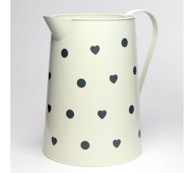 Váza džbán kov krém veľké bodky v:26,5x15,5cm super cena