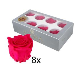 Ruža preparovaná 5cm hot pink /ks - bal. 8 ks