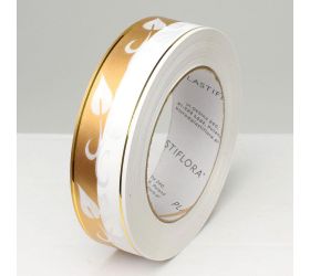 Stuha smútočná biela/zlatá 3x50y