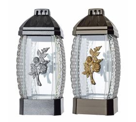 Lampion glamour ruža plast 13x30cm