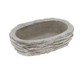 Obal ovál cement bledo-sivý 25cm
