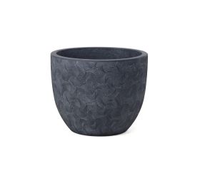 J130 kvetináč + miska mai  tm.šedá 37x30,3cm l