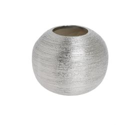 Obal keramika 14x14x12cm strieborný