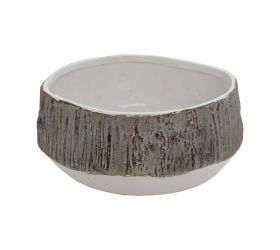 Obal vzor drevo keramika 21*21*9.5 hnedobiely