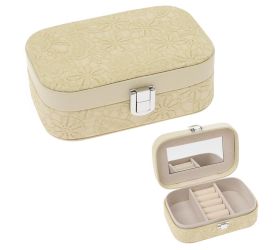 Šperkovnica kvety 15x10x5cm krém