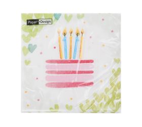 206159 servítky srdcia 33x33cm/206159