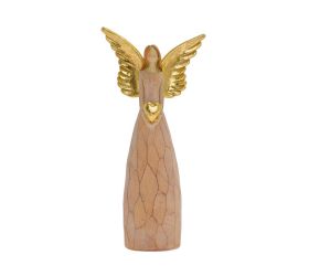 Anjel so srdcom hne/zla poly 11*4,8*22cm