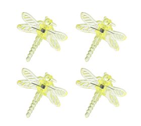 Klips vážka rosteto žltý 4ks, 3,5 x 3,5 cm