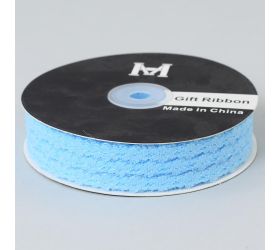 Stuha čipka 30mmx35y bl.modrá