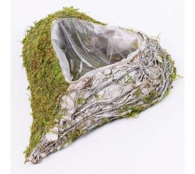 Obal srdce mach bielozelený 21x25x6cm