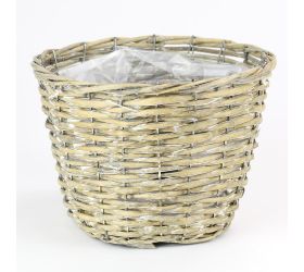 Košík prútie šedý l d23xh17cm