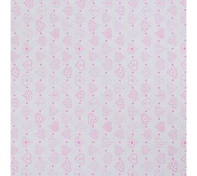 Papier bal. s/25 ružové srdiečka 0.7 m0x1 g 60/m2 *4733