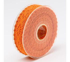 Stuha čipka  25mmx8m oranžová
