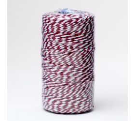 Šnúrka farby  2mmx100m bordo/biela