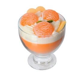 Sviečka dezert pohár oranž pomaranč 13x11cm