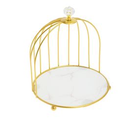 Podnos dekoračný 21x24cm zlatý