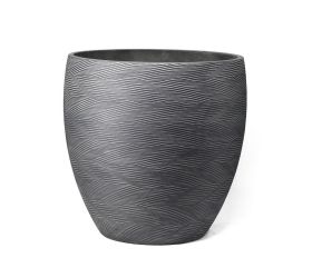 J127 kvetináč + miska kiki antik šedá 34x34cm m