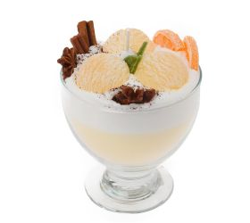 Sviečka dezert pohár krémový perník 13x11cm