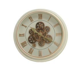 Hodiny nástenné mdf 45cm zlatobiele