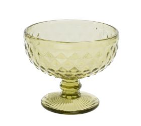 Pohár na zmrzlinu 12x10,5cm zelený